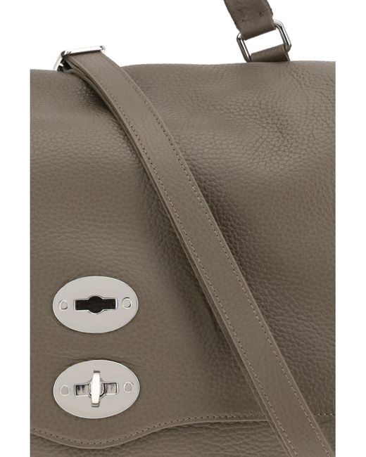 Zanellato Brown Postina Twist-Lock Medium Tote Bag