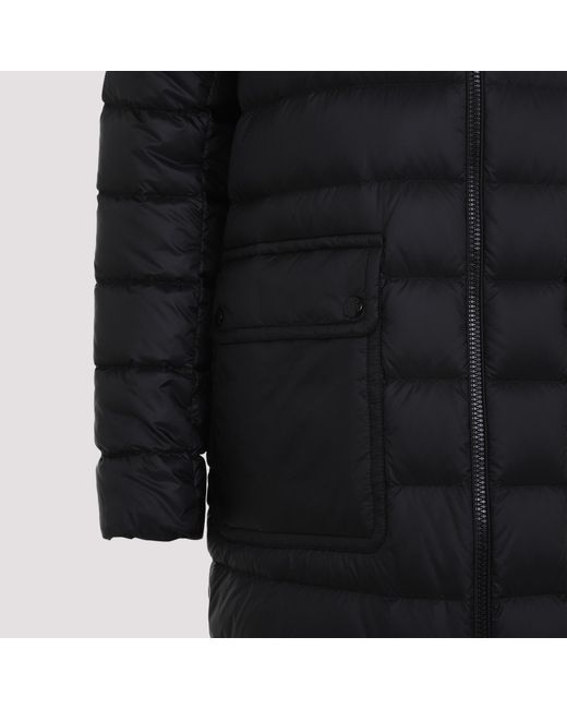 Moncler Black Sedan Logo Patch Hooded Coat