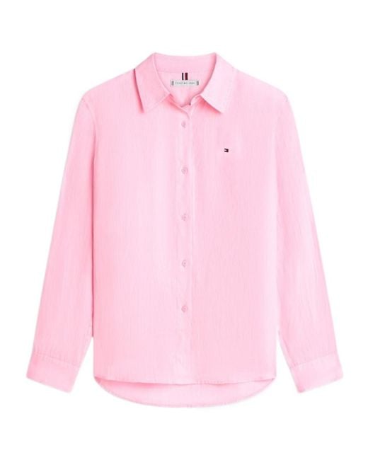 Tommy Hilfiger Pink Long Sleeve Shirt