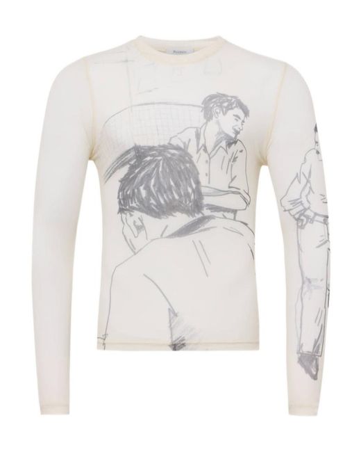 J.W. Anderson White Jw Anderson Long Sleeve Underpinning Top