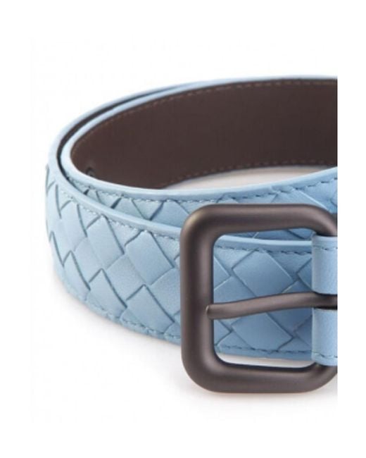 Bottega Veneta Blue Knitted Detail Belt
