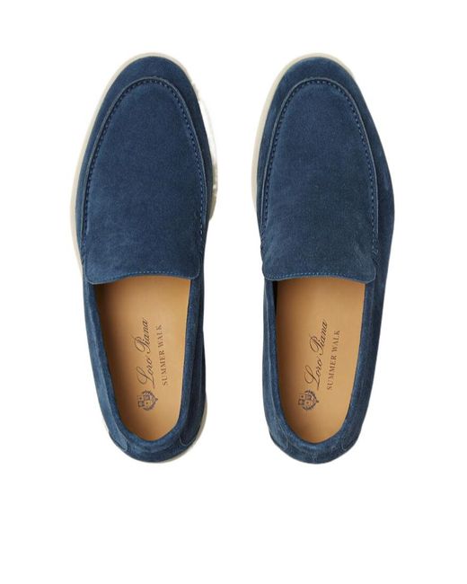 Loro Piana Blue Summer Walk Loafer for men