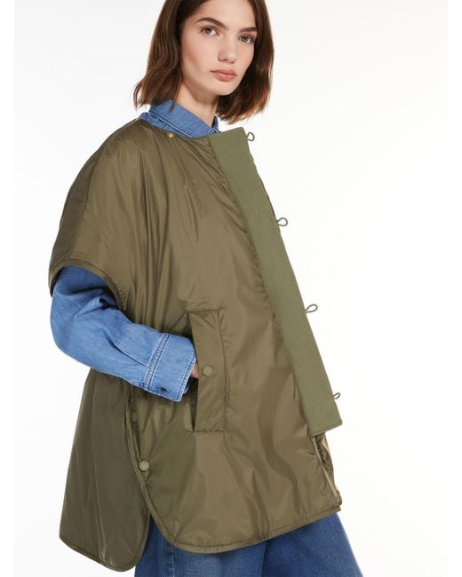 Weekend by Maxmara Green Zip-Up Drawstring Reversible Jacket
