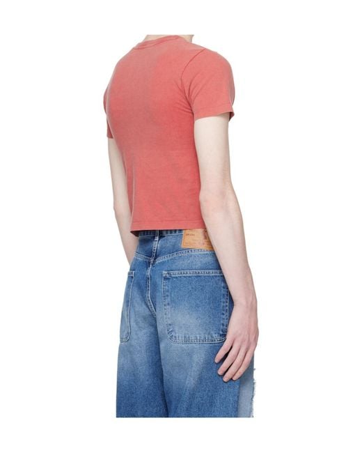 Carne Bollente Blue Crew Neck Short-Sleeved T-Shirt for men