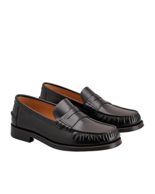 Tod's Black Gathered Detail Loafers for men