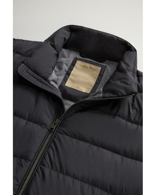 Woolrich Blue Lightweight Down Jacket for men