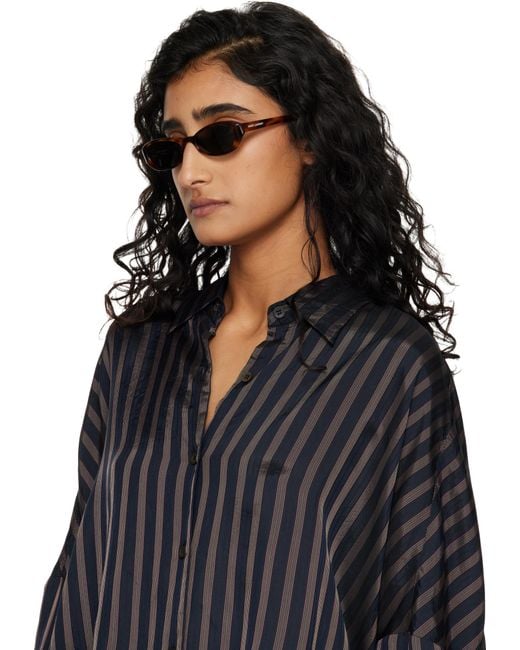 Saint Laurent Multicolor Eyewear Oval Frame Sunglasses