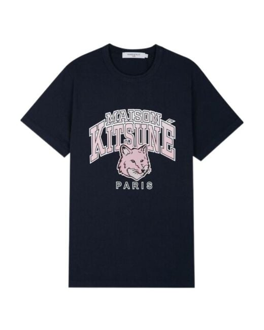 Maison Kitsuné Blue Fox Printed T-Shirt