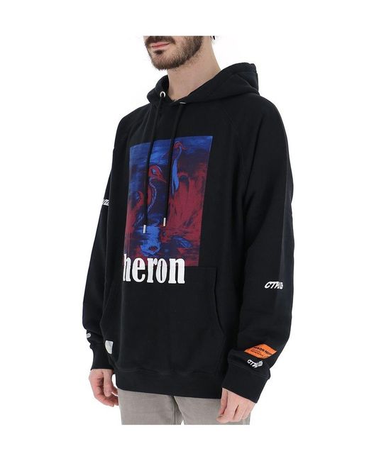 Heron Preston Blue Heron Printed Sweater for men