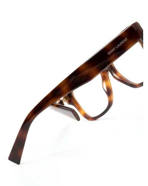 Saint Laurent White Eyewear Square Frame Glasses for men