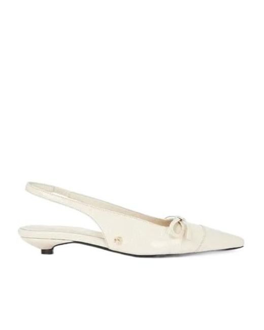 Anine Bing White Zoey Slingback Pumps