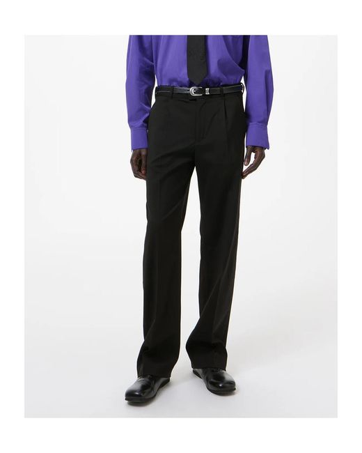 Our Legacy Black Pleated Tailored Trousers for men