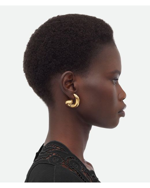 Bottega Veneta Metallic Sardine Earrings