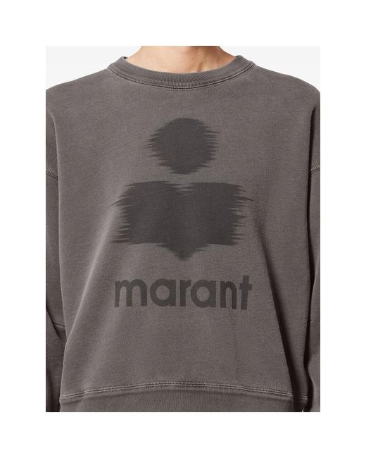 Isabel Marant Gray Isabel Marant Étoile Logo Printed Crewneck Sweatshirt