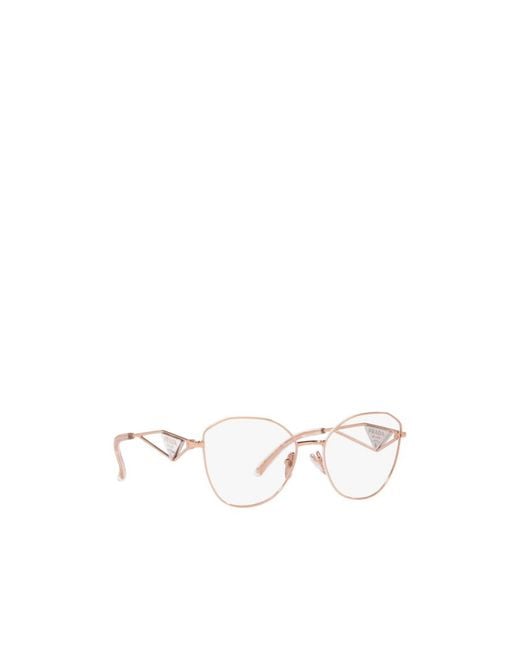 Prada White Eyewear Cat-Eye Glasses
