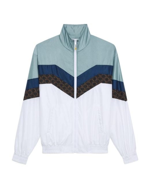 Céline Blue Windbreaker With Monogram