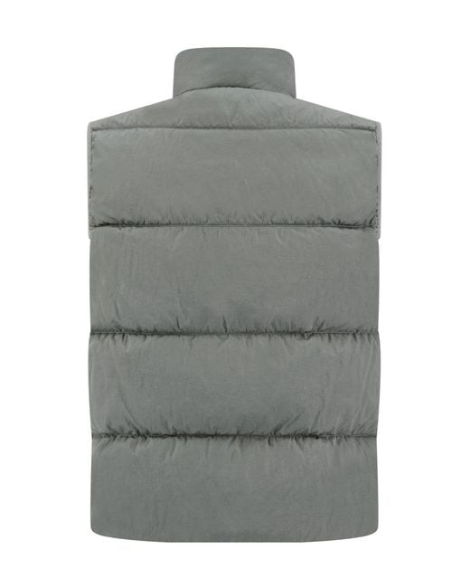 C P Company Gray Quilted Padded Vest for men