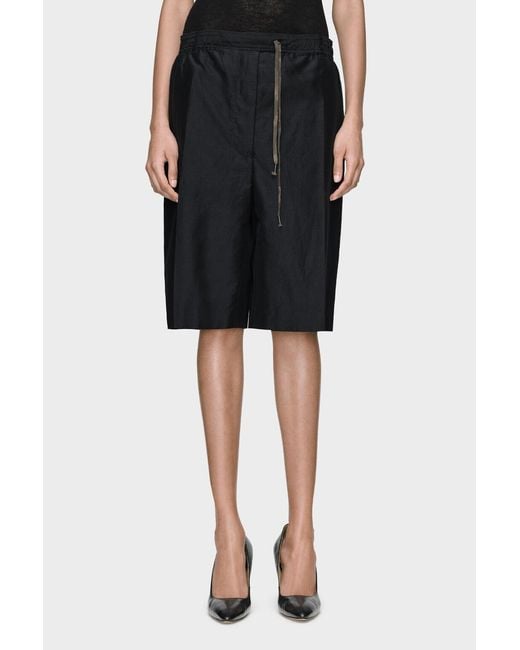 Maison Margiela Black Cotton Drawstring Shorts