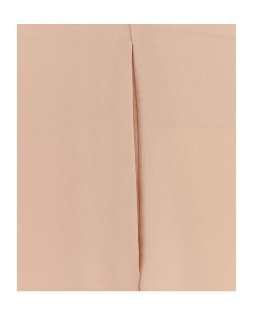 Alberta Ferretti Pink Semi-Sheer Georgette Pants