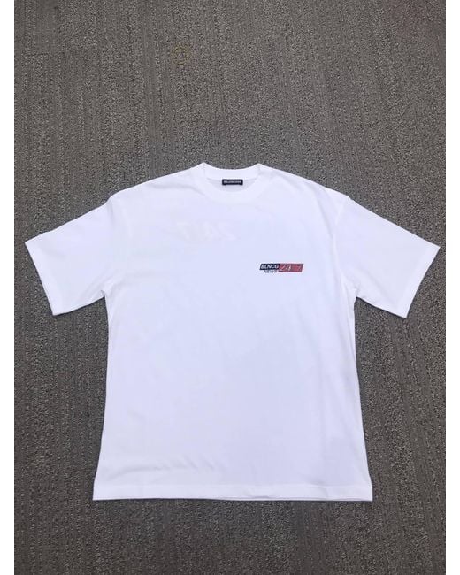 Balenciaga Blncg Printed T-Shirt in White for Men | Lyst