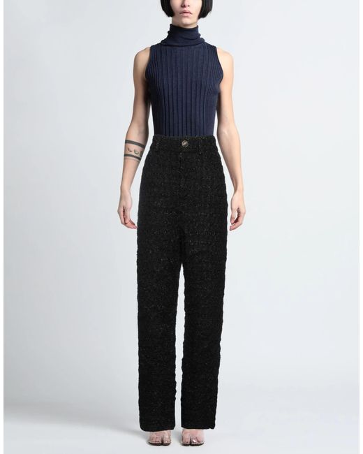 Balenciaga Black Metallic Straight Pants