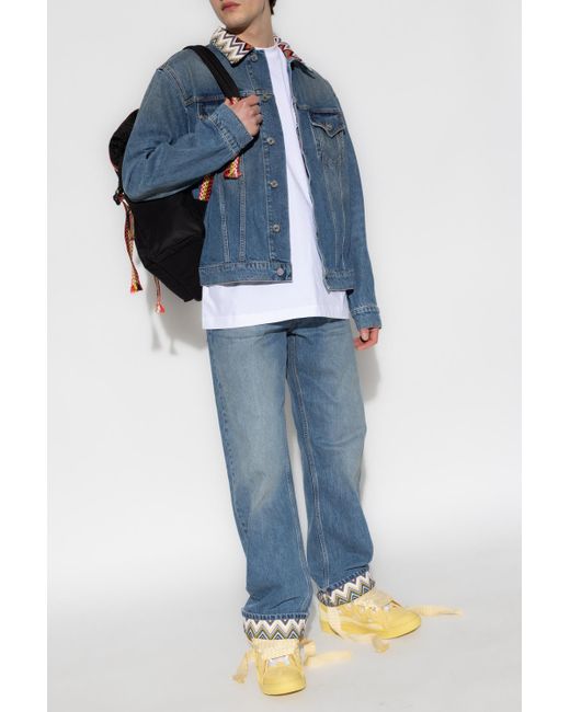 Missoni Blue Straight Leg Jeans for men