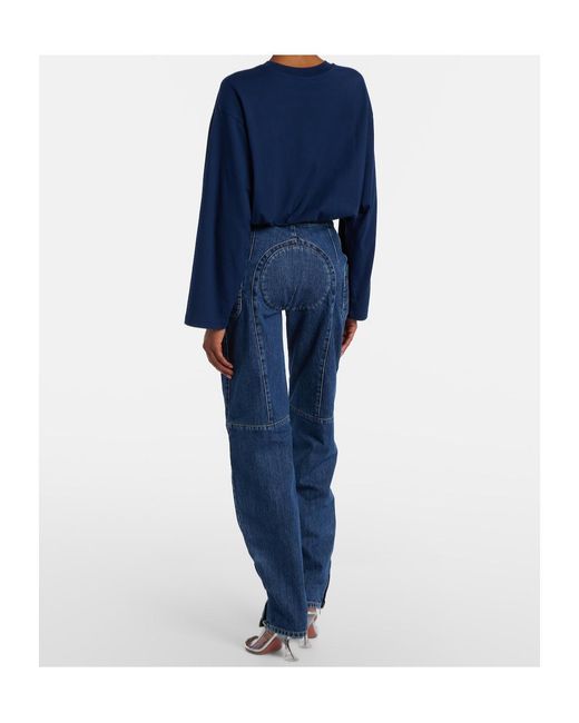 Jean Paul Gaultier Blue Patchwork Jeans