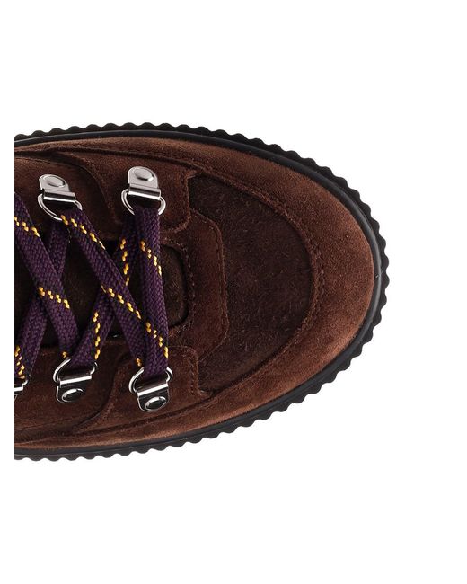 Palm Angels Brown Lace-Up Hiking Boots for men