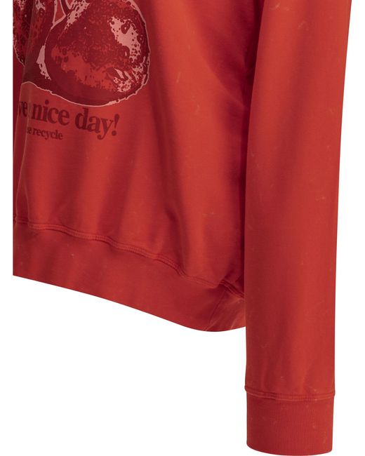 Ganni Red Cherries Graphic Sweatshirt