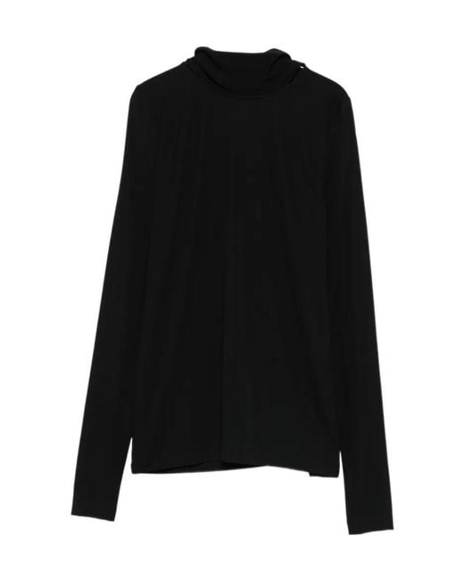 Totême Black Totême Long-Sleeved High-Neck Top