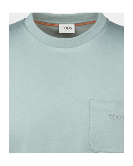 Tod's Green Short-Sleeved Crew Neck T-Shirt for men