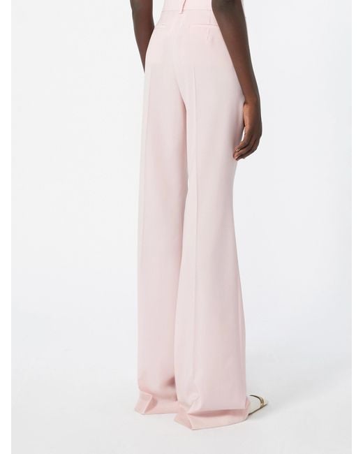Sportmax Pink Wool Casual Pants