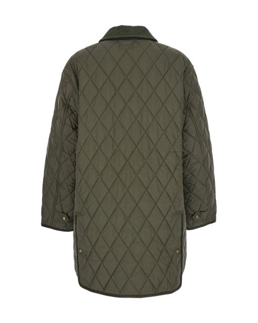 Polo Ralph Lauren Green Logo Embroidered Down Coat