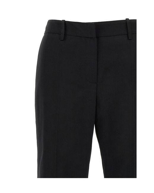 Magda Butrym Black Front-Pleat Classic Trousers