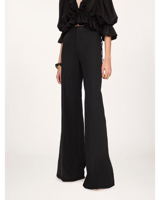 Chloé Black Flared Casual Pants
