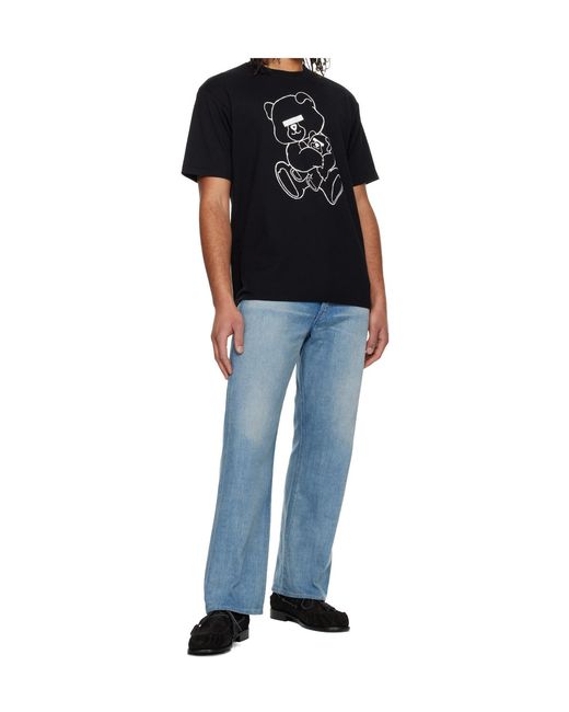 Undercover Black Crew Neck Short-Sleeved T-Shirt for men