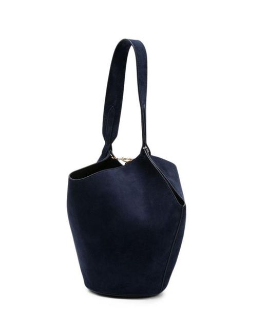 Khaite Blue Mini Lotus Tote Bag