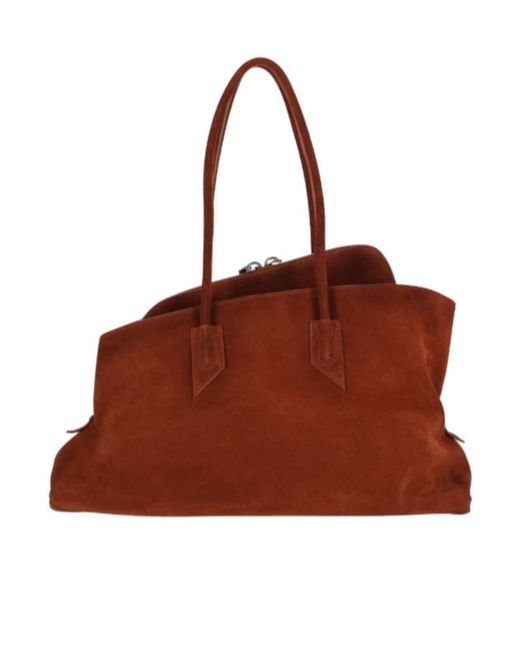 The Attico Brown The La Passeggiata Medium Top Handle Bag