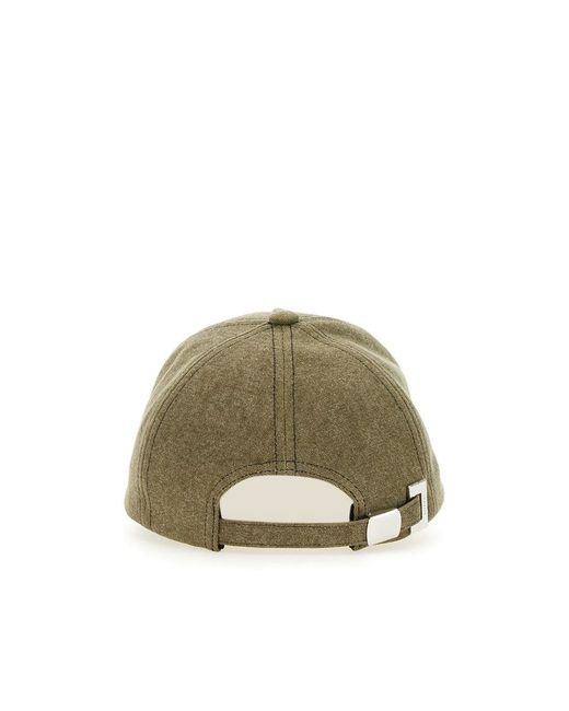Balmain Green Logo Embroidered Baseball Cap for men