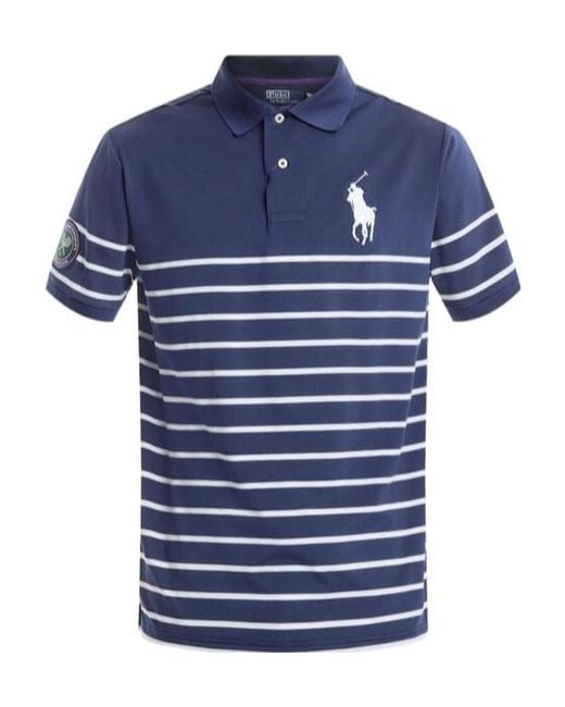 Polo Ralph Lauren Blue Striped Polo Shirt for men