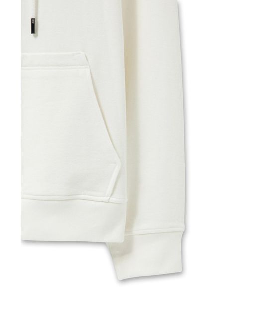 Wooyoungmi White Long-Sleeved Hoodie for men