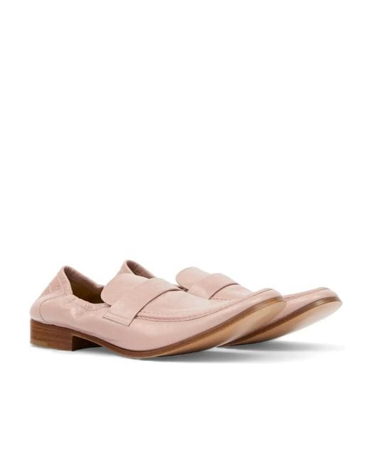 MM6 by Maison Margiela Pink Penny Strap Leather Ballet Flats