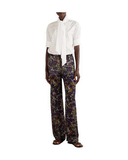 Dries Van Noten White Loose Cotton Shirt