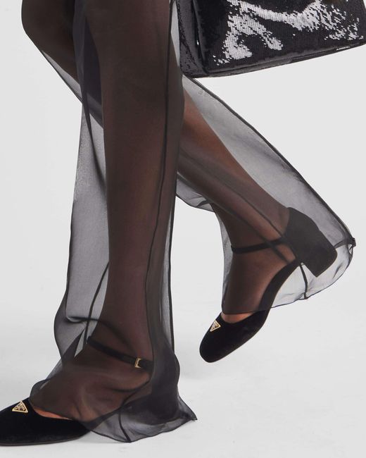 Prada Blue Organza Pants