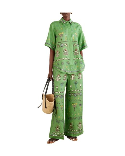 ALÉMAIS Green Sun Dancer Shirt