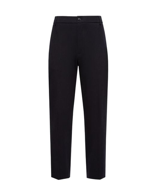 Moncler Blue Logo Patch Tailored Pants for men