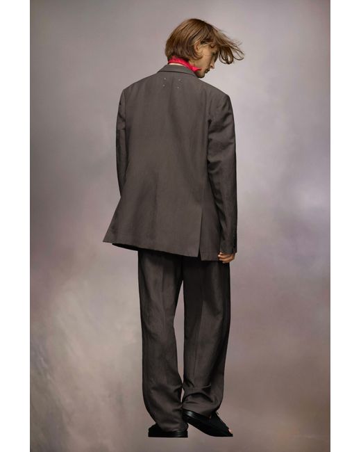Maison Margiela Brown Single-Breasted Tailored Blazer