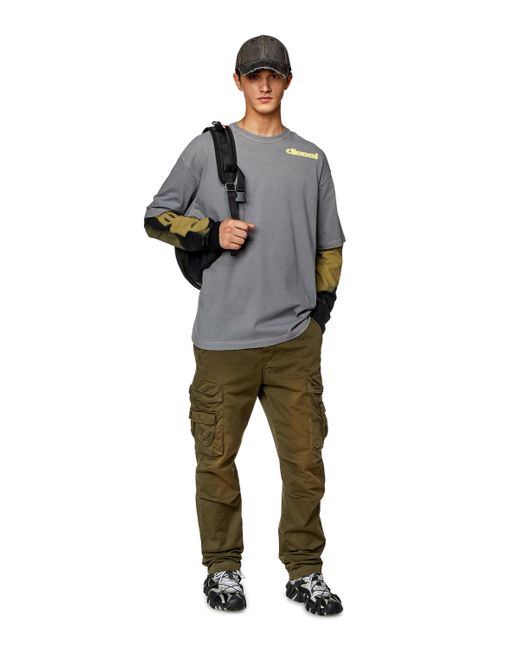 DIESEL Green P-Argym-New-A Faded Cargo Pants for men