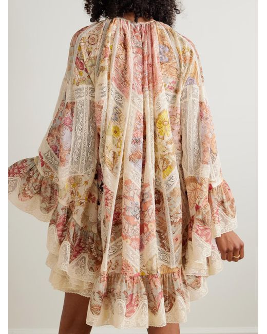 Zimmermann Natural Daylight Flutter Mini Dress