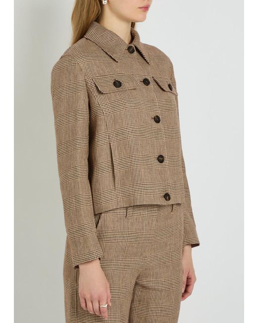 Brunello Cucinelli Brown Houndstooth Jacket